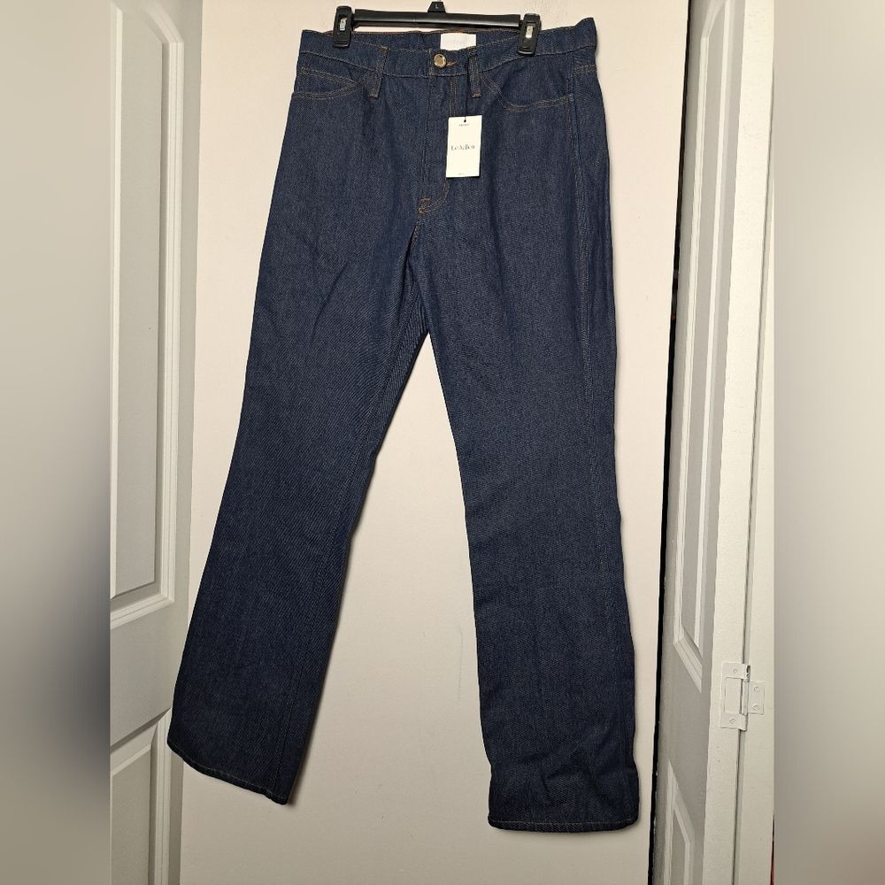 Frame Denim Dark Blue Straight-Leg Jeans